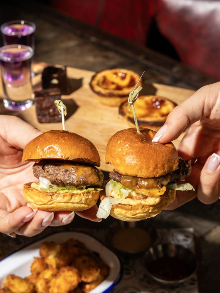 mini burgers for an afternoon tea at revolution bars