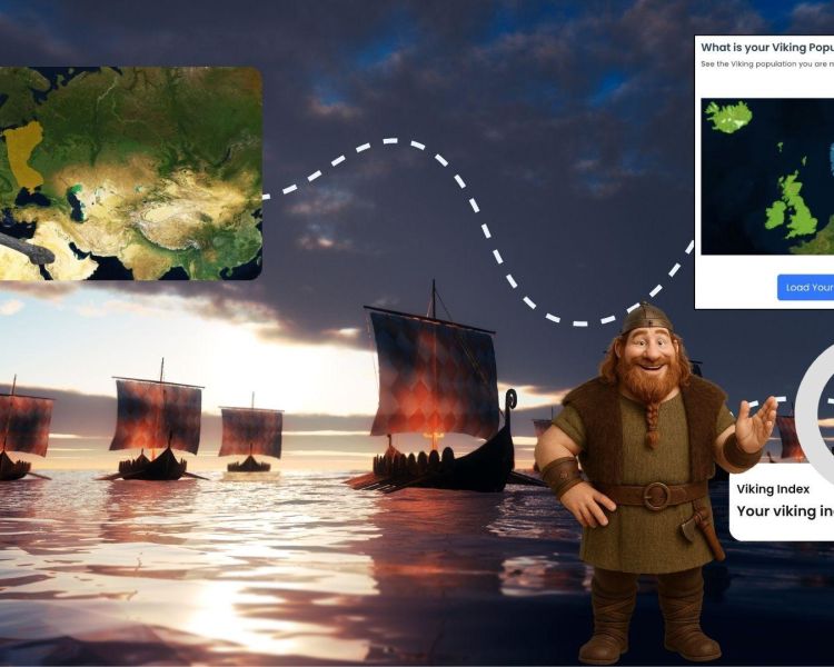 viking ships to show the viking part of the dna kit