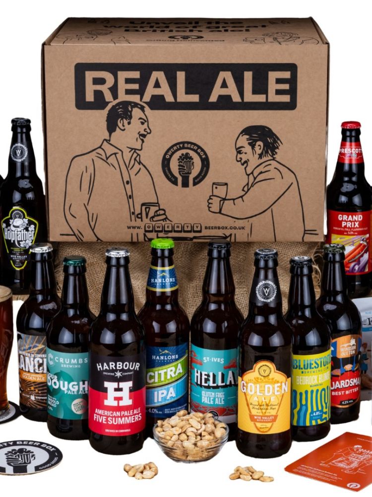 Qwerty ale gift box with snacks