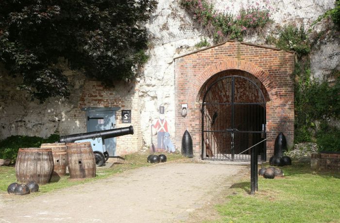 the fort entrance of the tunnels seen on an underground tunnel tour at fort amherst