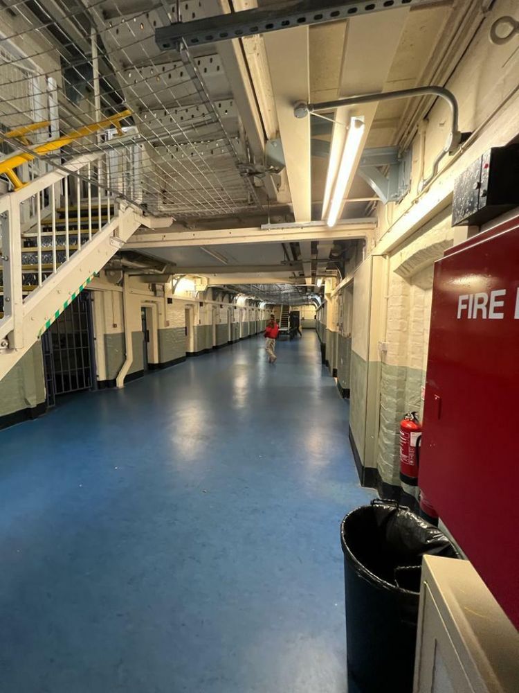 prison corridors seen on a guided former prison tour experience