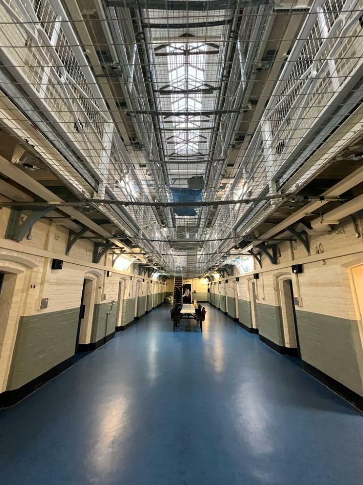 prison corridors seen on a guided former prison tour experience