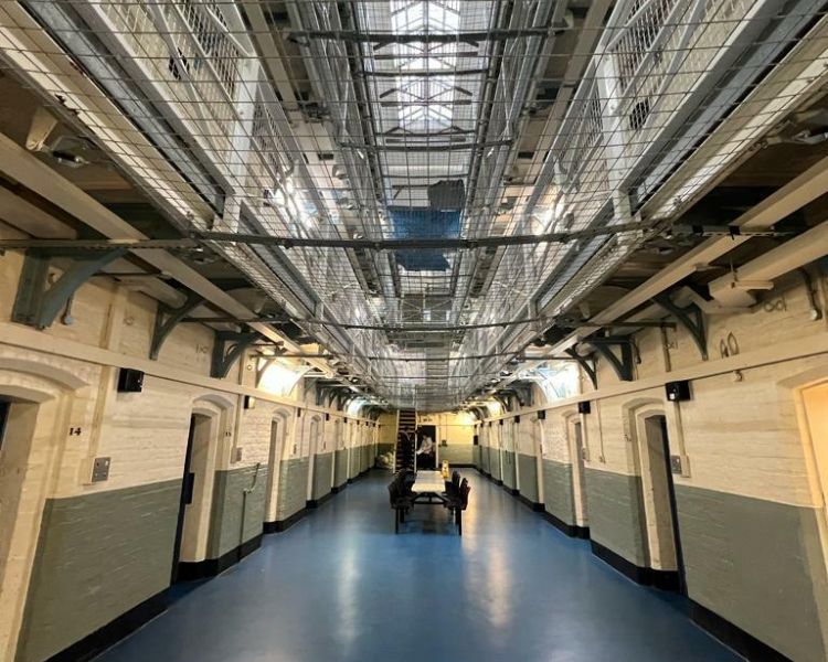 prison corridors seen on a guided former prison tour experience