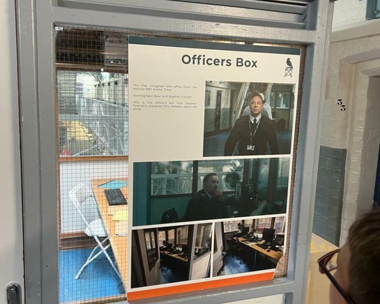 officers box seen on a guided former prison tour experience