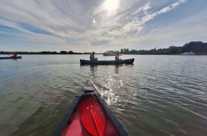 Canoeing at oulton broad water sports centre in suffolk