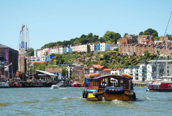 Bristol ferry in harbour