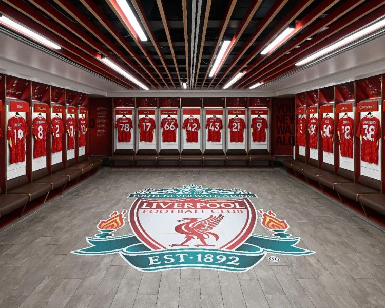 Liverpool fc anfield dressing room