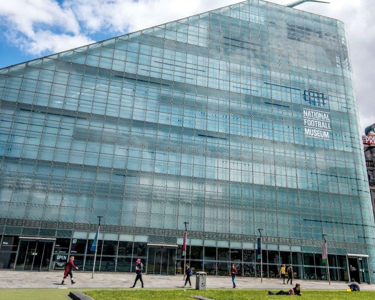 National football museum exterior cloudy day