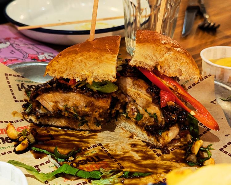 Half a burger at burger theory in bristol