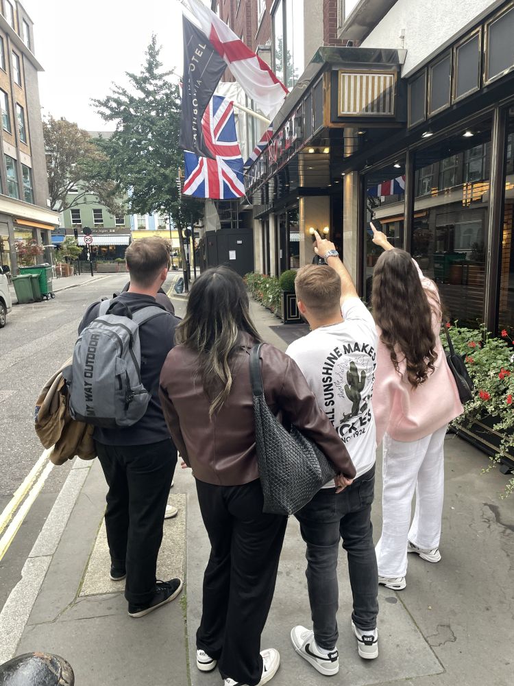 Group on a food mystery tour in london