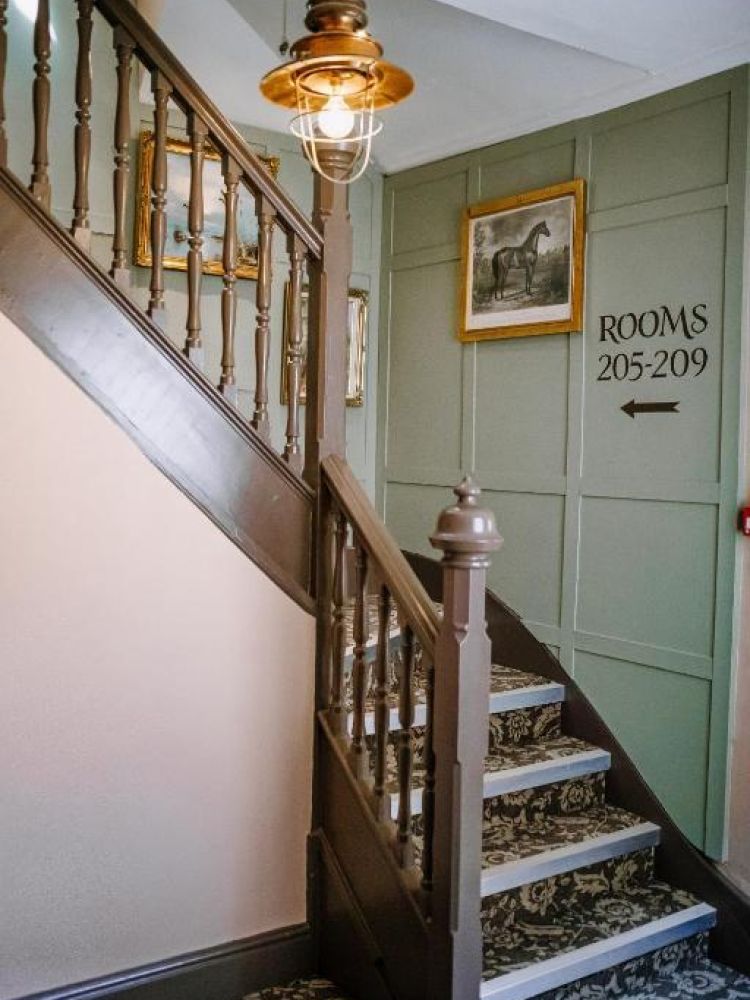 Hotel interior stairway