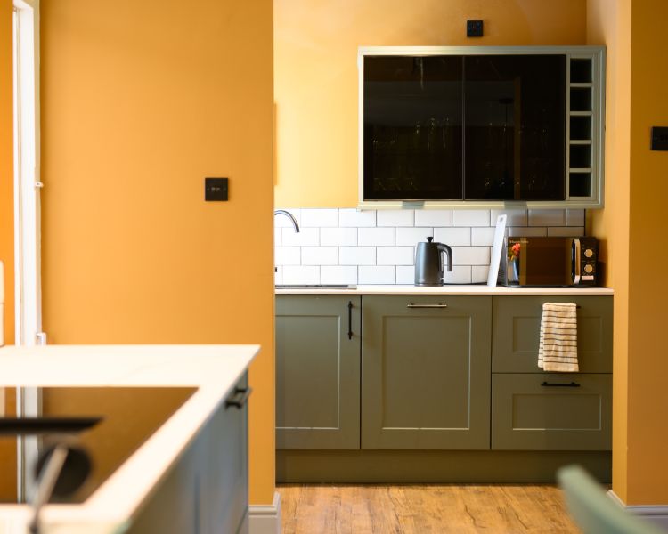 View into kitchen at cottage