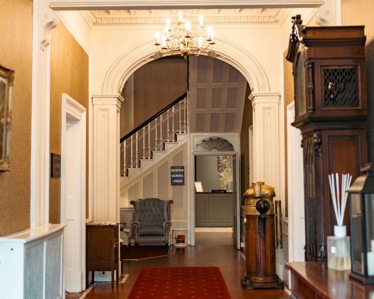 Entrance lobby at farington lodge hotel