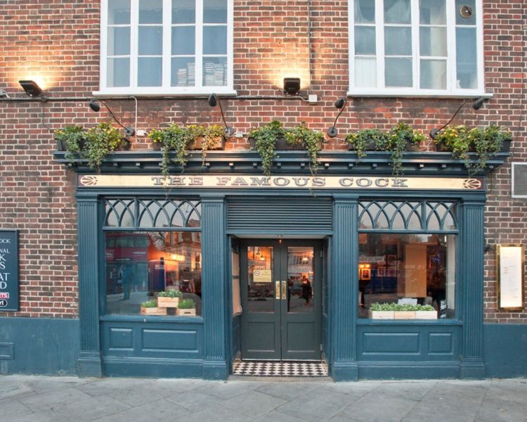 The front of the famous cock tavern