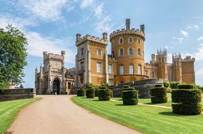The exterior of belvoir castle