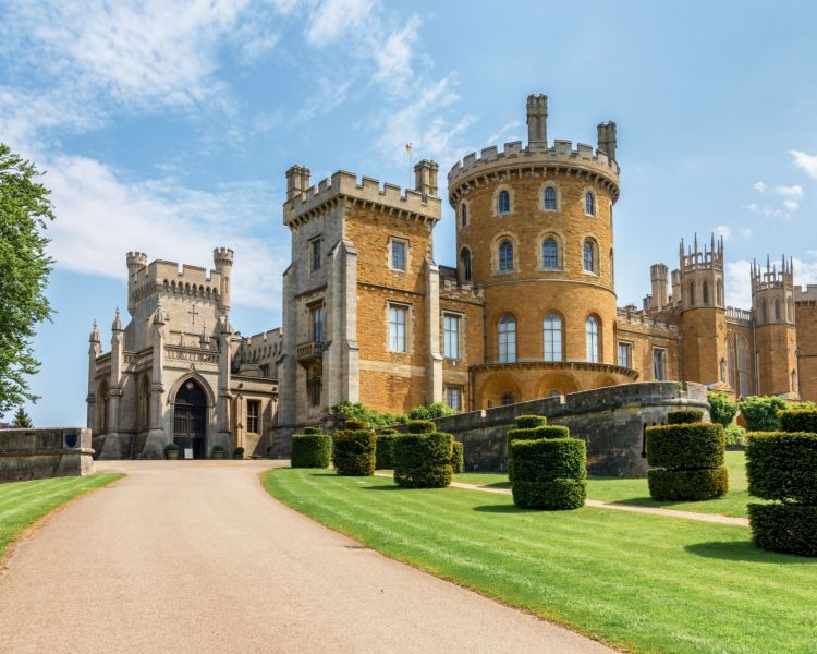 The exterior of belvoir castle