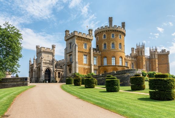 The exterior of belvoir castle