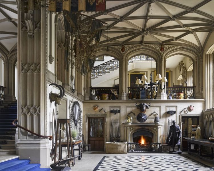 The guard room inside belvoir castle