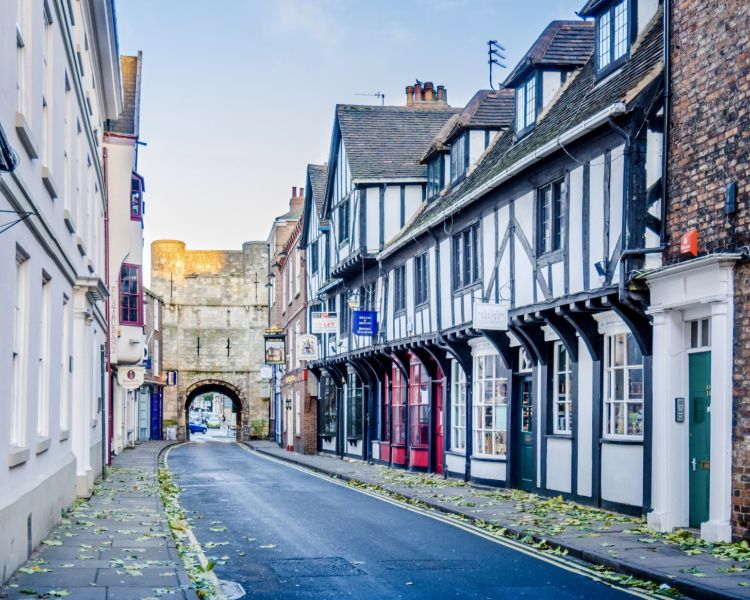 high petergate street seen on a historical walking tour in york