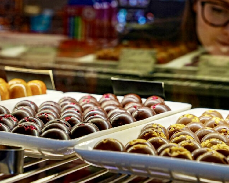 chocolate samples seen on a historical walking tour in york