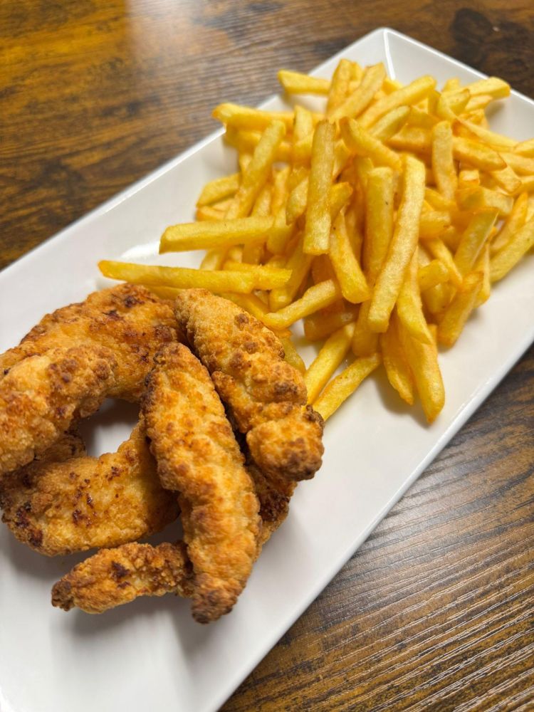 Chicken tenders and fries