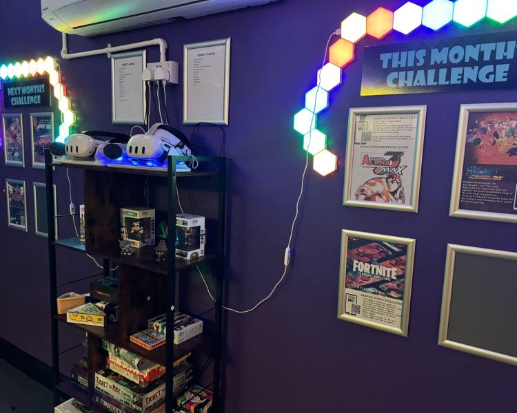 Gaming room vr and board games