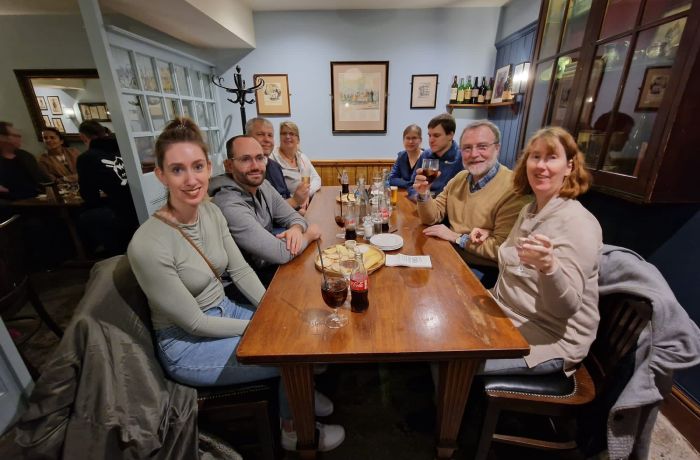 Group in pub on a london pubs food and drink tour