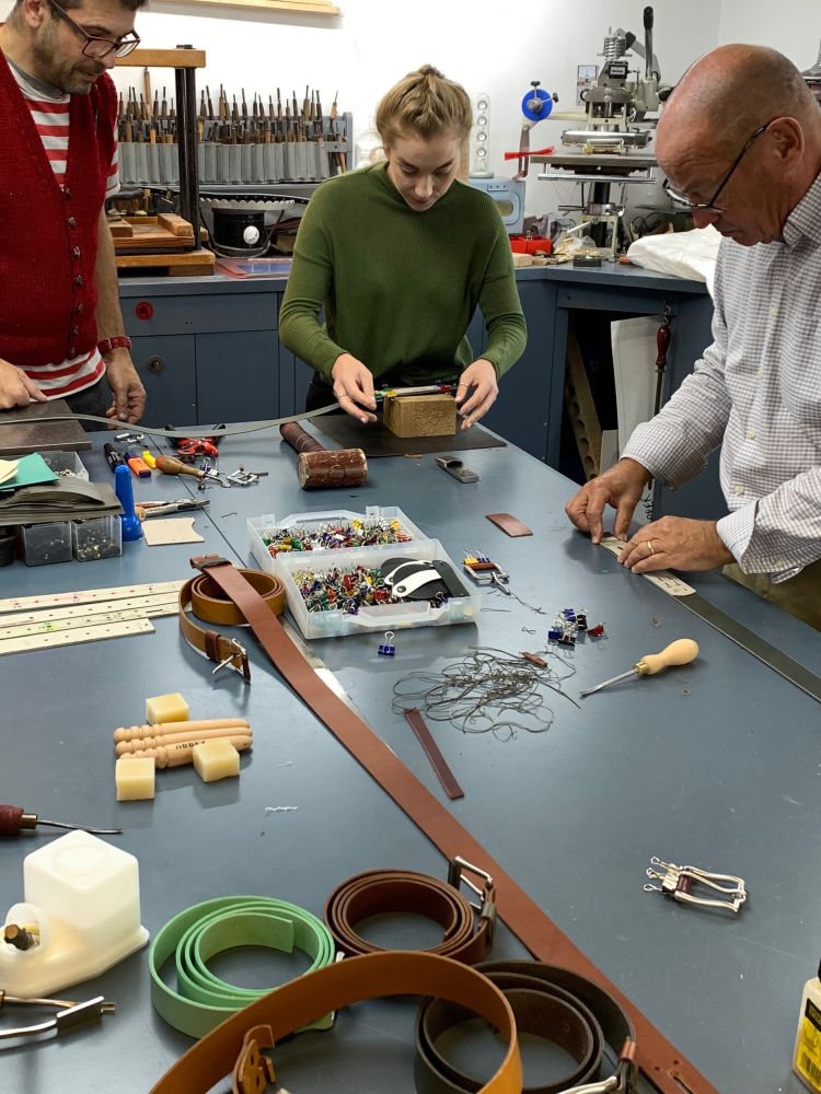 leather belt making workshop