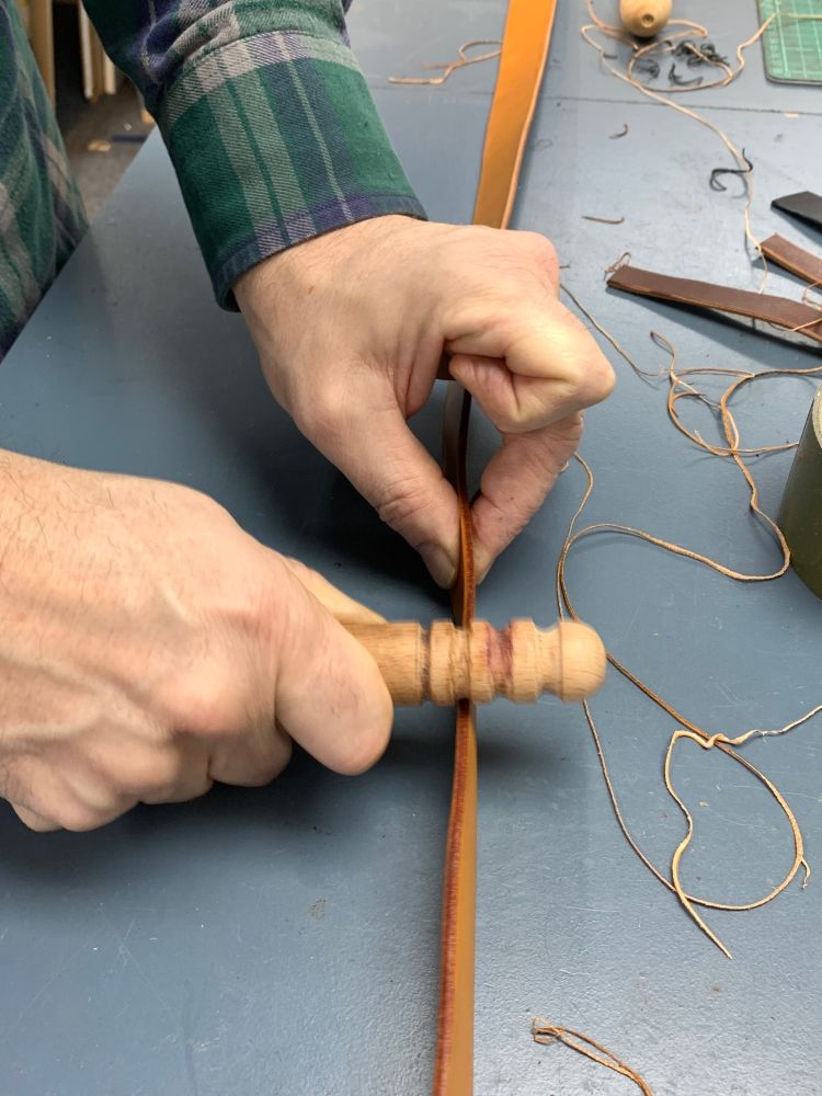 leather belt making workshop