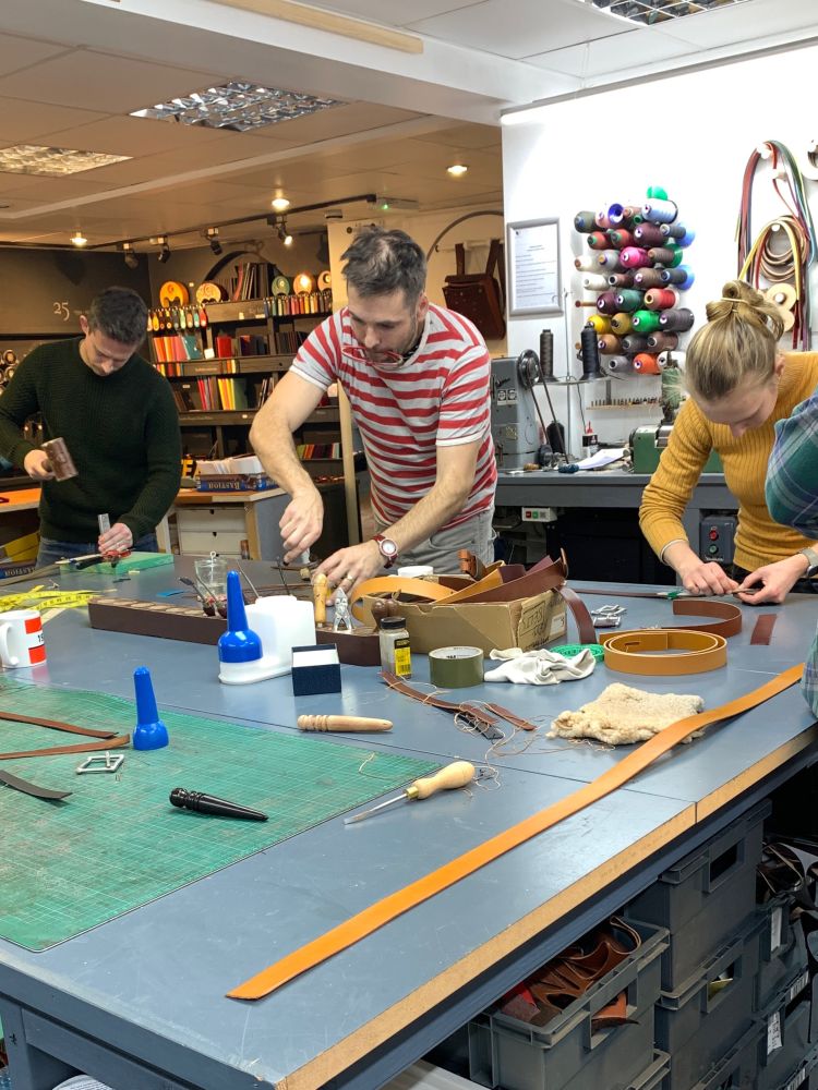 leather belt making workshop