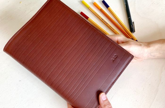 a5 leather book cover making workshop