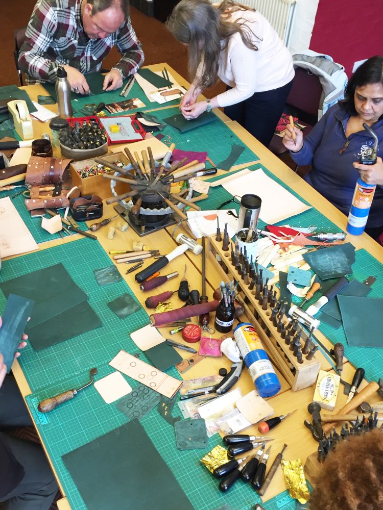 leather book cover making workshop