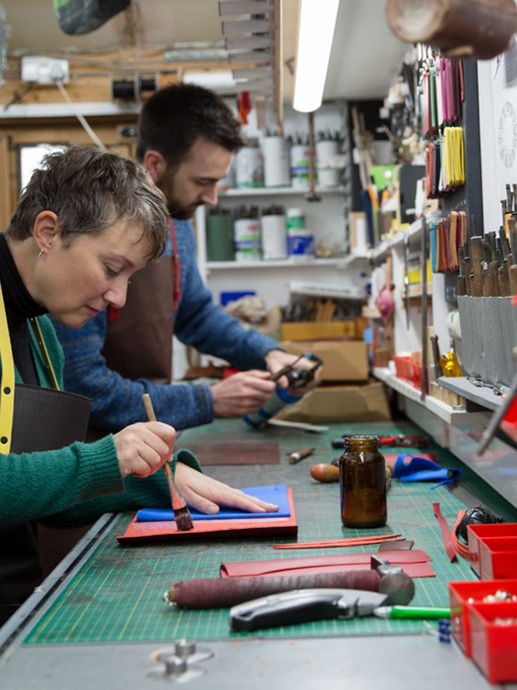 leather book cover making workshop