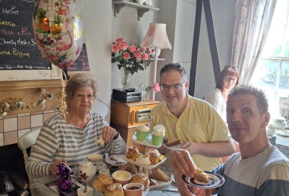 Traditional afternoon tea stand
