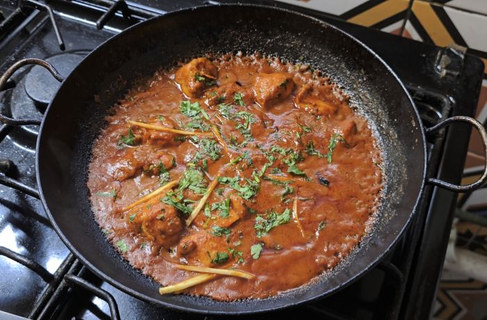 a balti curry made at a balti cookery class in birmingham