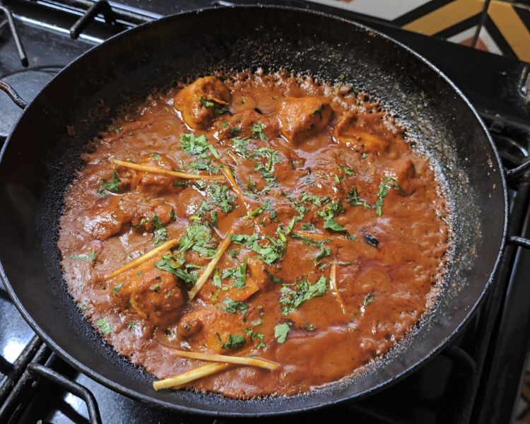 a balti curry made at a balti cookery class in birmingham