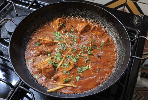 a balti curry made at a balti cookery class in birmingham