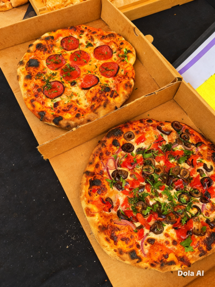 Pizzas made at a pizza making class in birmingham