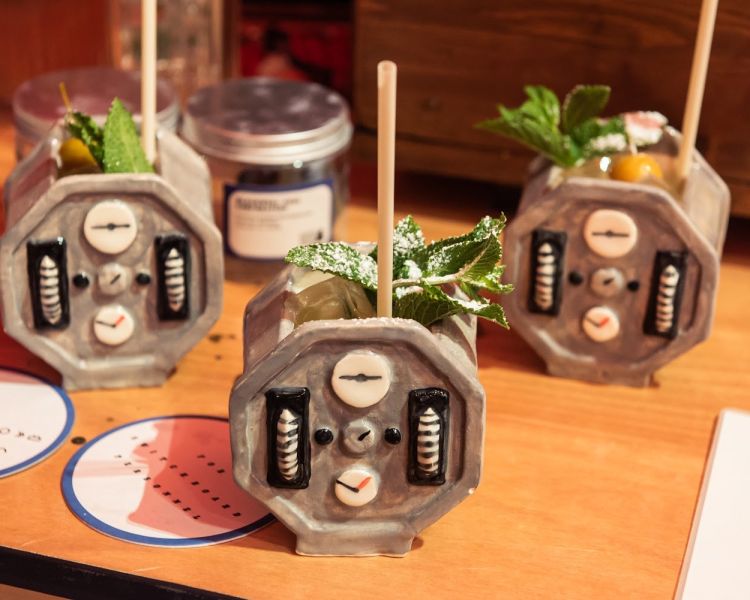 cocktails at escape the power cut escape room at battersea power station