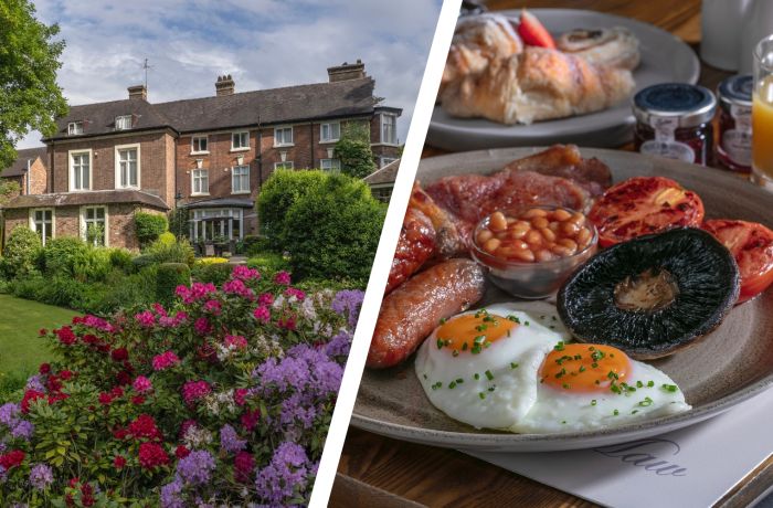 Split photo of the best western valley hotel with breakfast in ironbridge