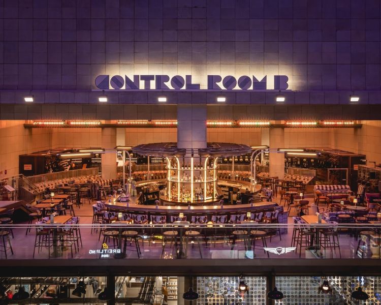View of control room b at battersea power station in london