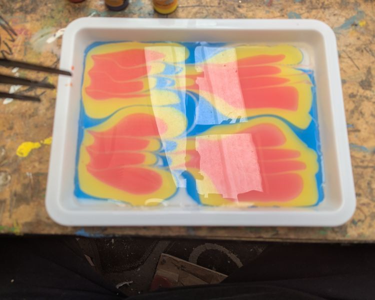inks in water for water marbling technique