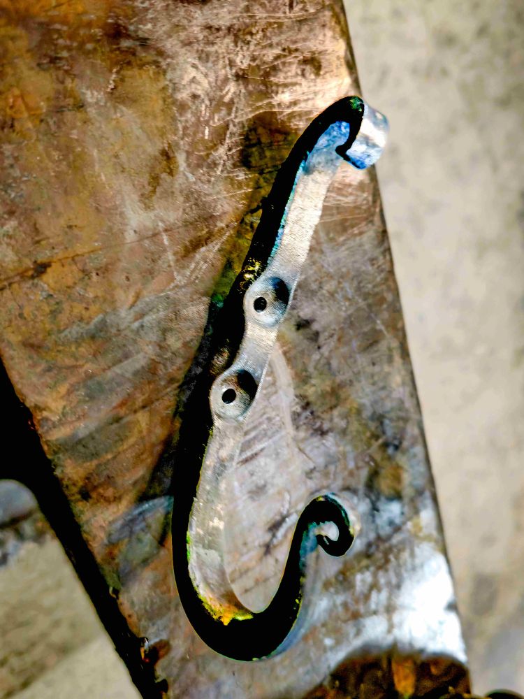 Coat hook made on blacksmith experience