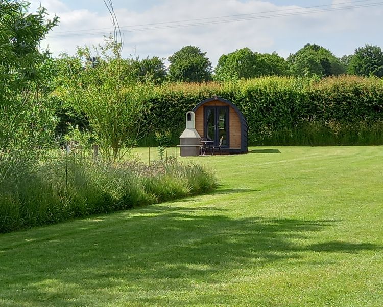 Premier glamping pod on shropshire site