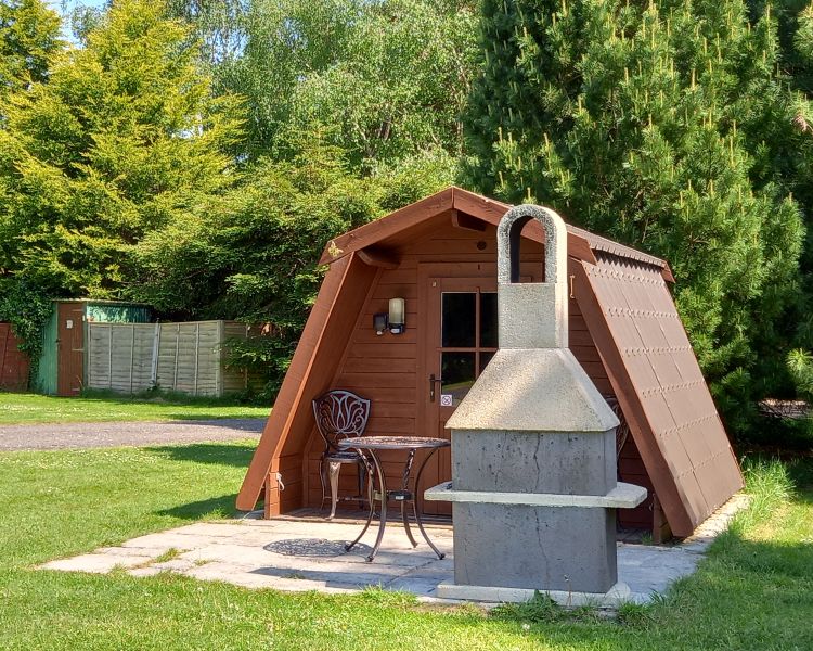 Pet friendly glamping pod on shropshire site