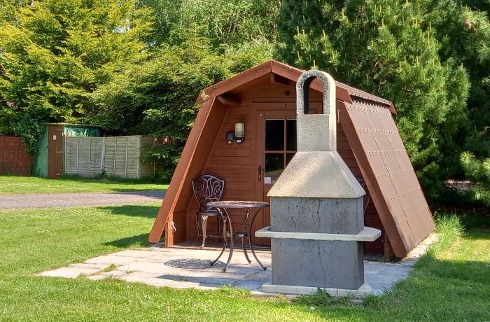 Pet friendly glamping pod on shropshire site