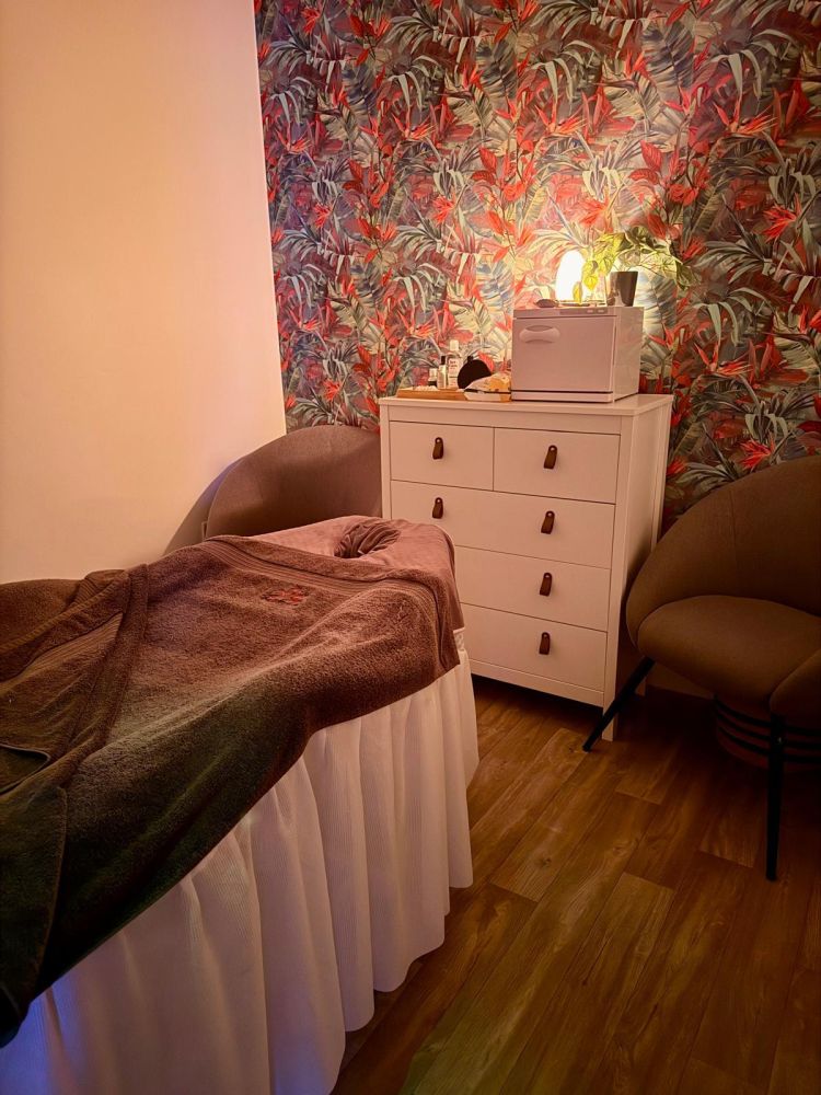 Lavender massage treatment room