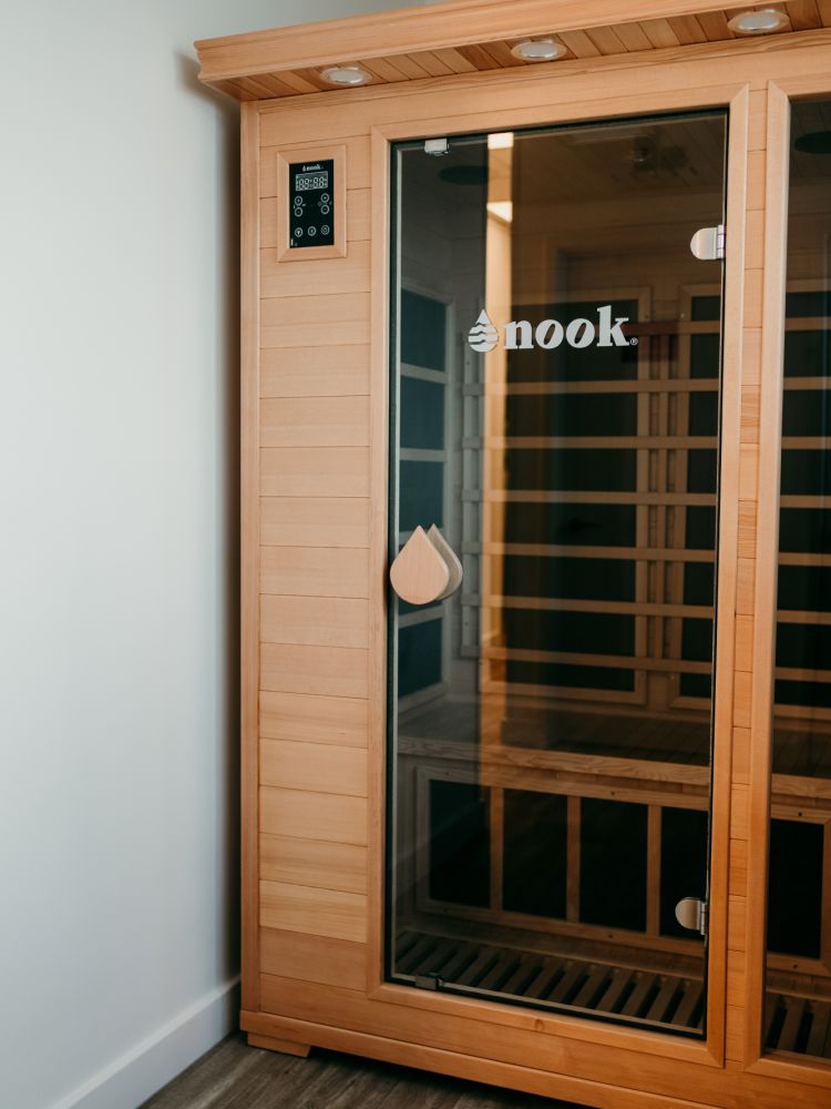 sauna at wellness studio in woking