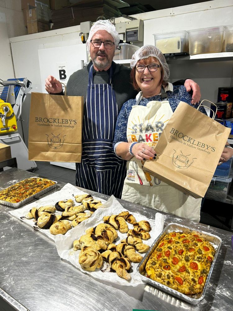 couple on continental bread making workshop in melton mowbray