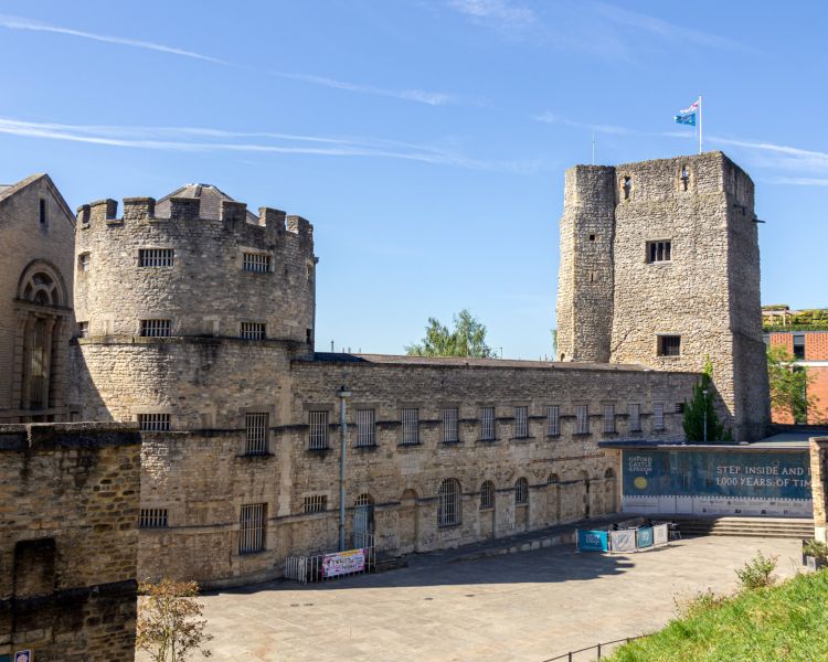 Oxford Castle Prison from Castle Mound